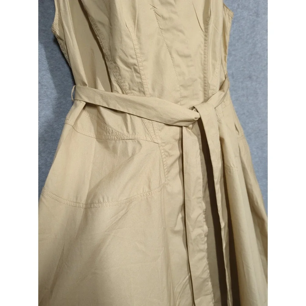 New Anthropologie Plus Maeve Midi Maxi Dress XL Button Up Sleeveless Minimalist - Picture 4 of 12
